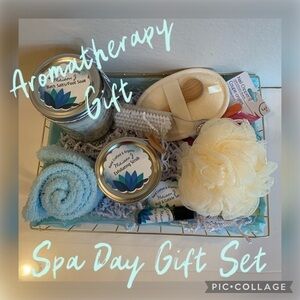 Aromatherapy Spa Day gift set self care hand crafted organic bath body hand feet